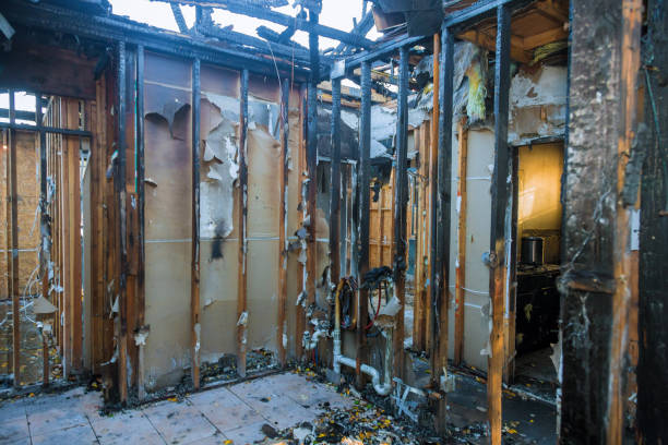 Professional Fire Board Up technician working in Knapp, WI